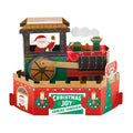Musical Christmas Paper Wonder Card - 3D Pop Up Motion Santa Train Card
