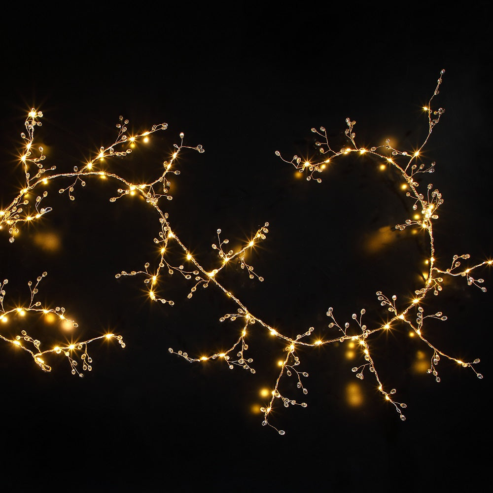 NOMA Gold Jewelled Garland with 84 Warm White LEDs