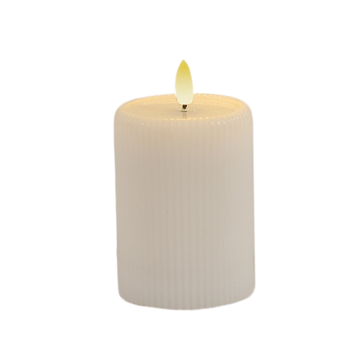 LED Candle White 7.5x10cm
