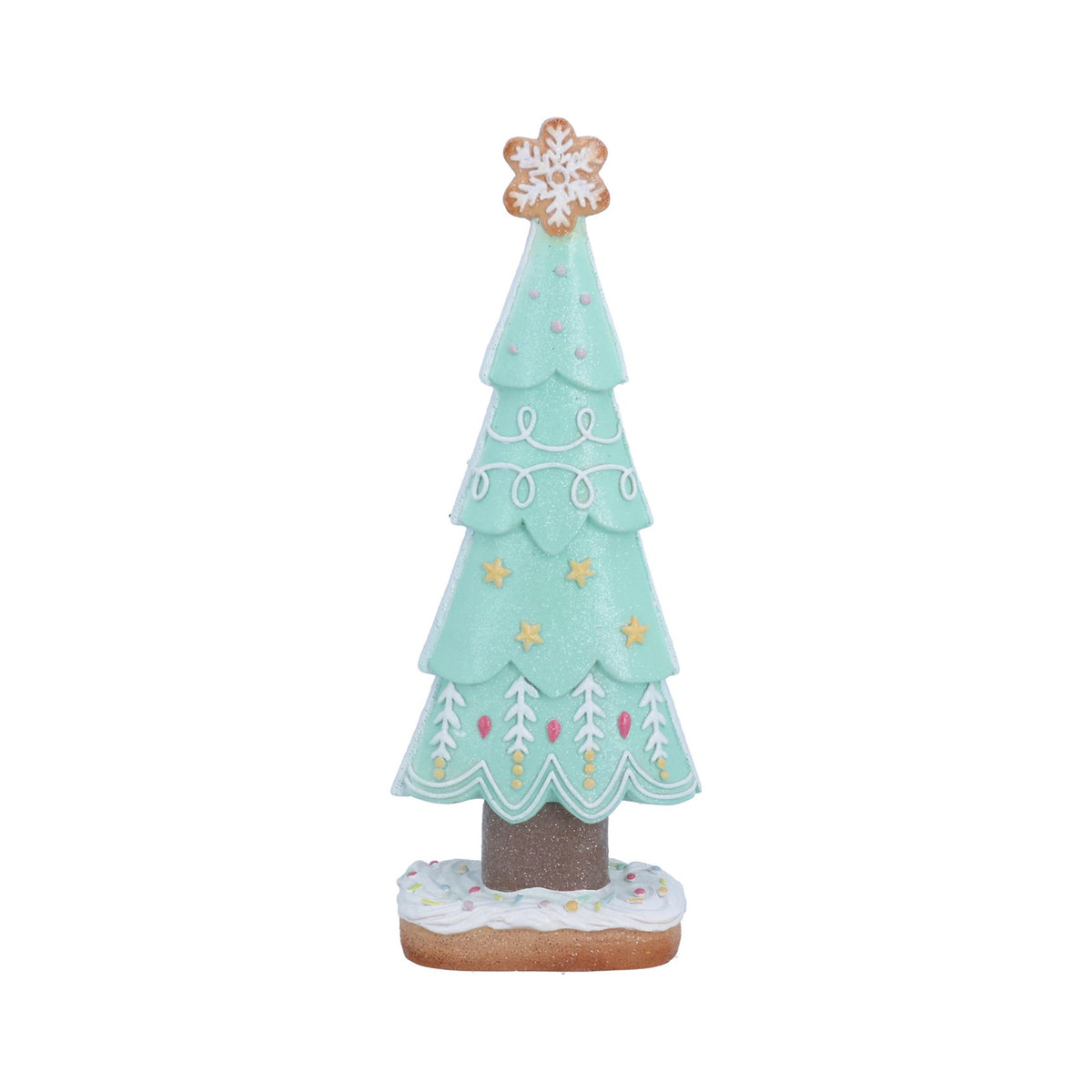 Gisela Graham - Resin Iced Gingerbread Christmas Tree Ornament