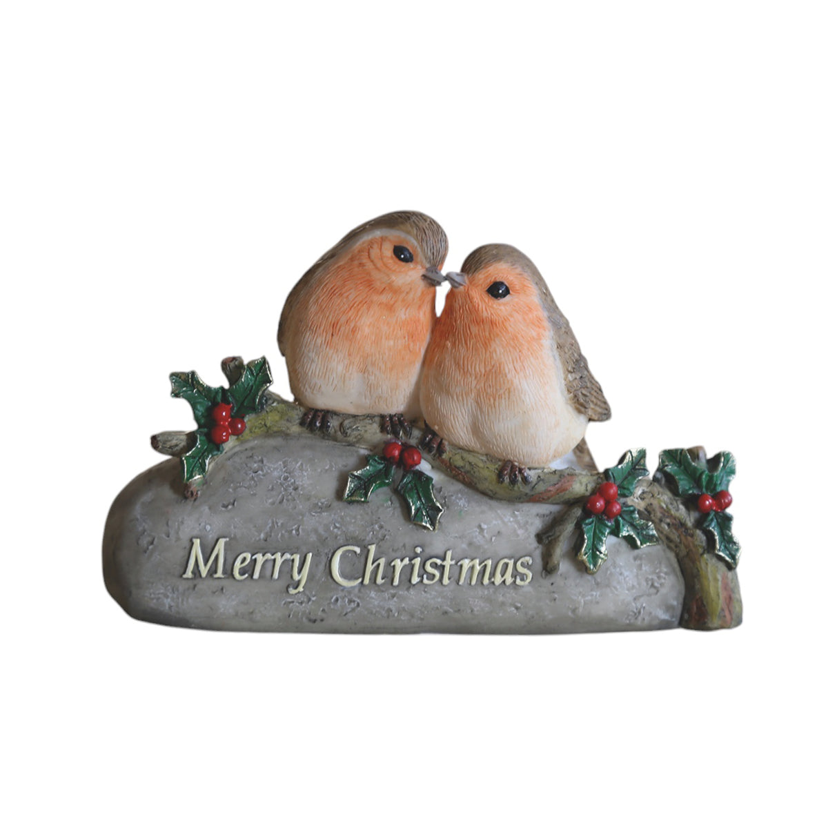 Merry Christmas Robins - 13cm