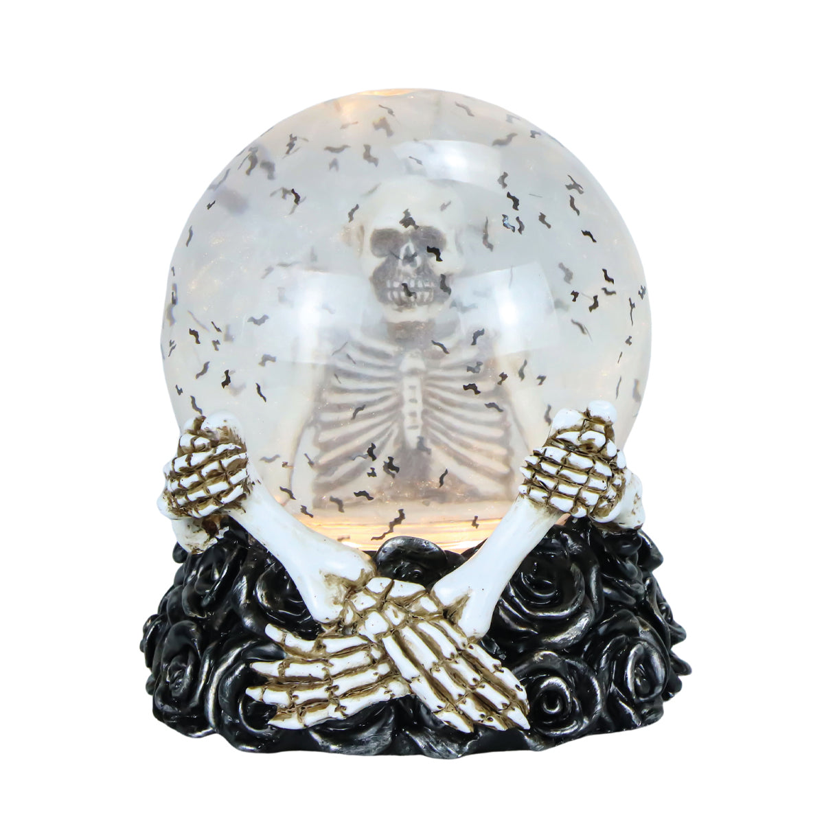 Halloween Skeleton Glitter Bat Water Spinner - 16cm