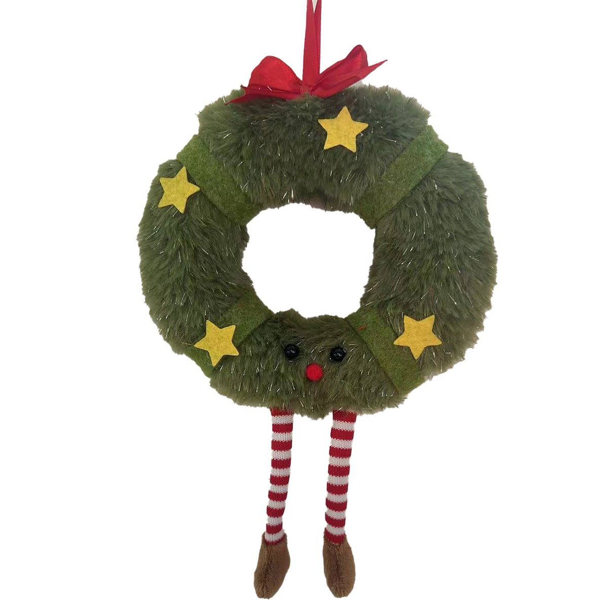 Gisela Graham Fabric Wreath Man Christmas Bauble