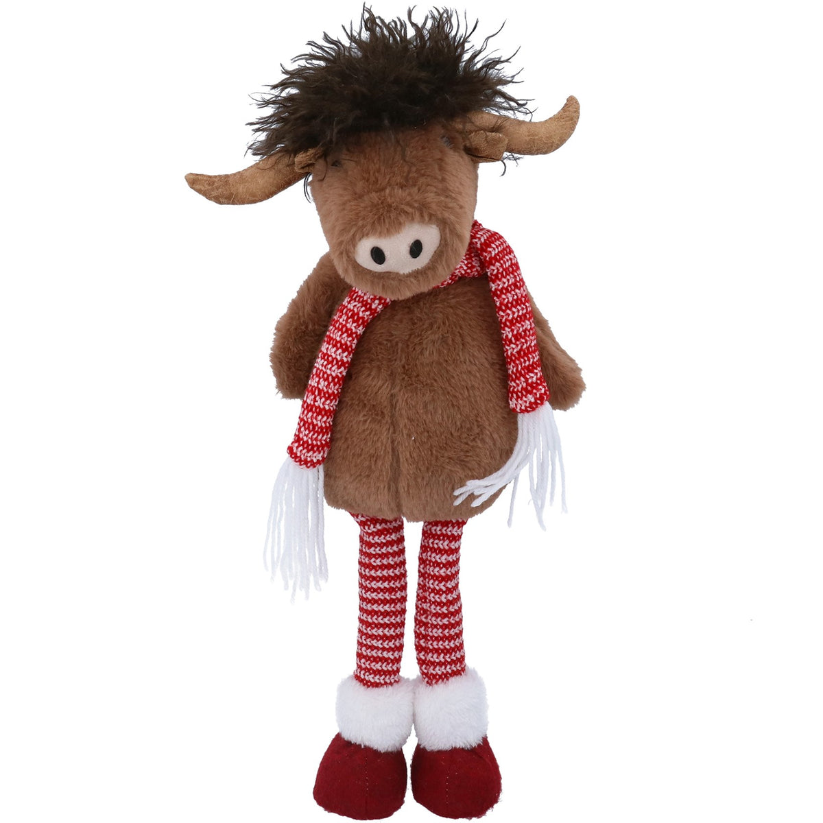 Gisela Graham Plush Standing Highland Cow Ornament