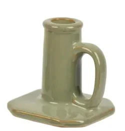 Porcelain Reaction Glazed Candle Stick Holder 9.8cm