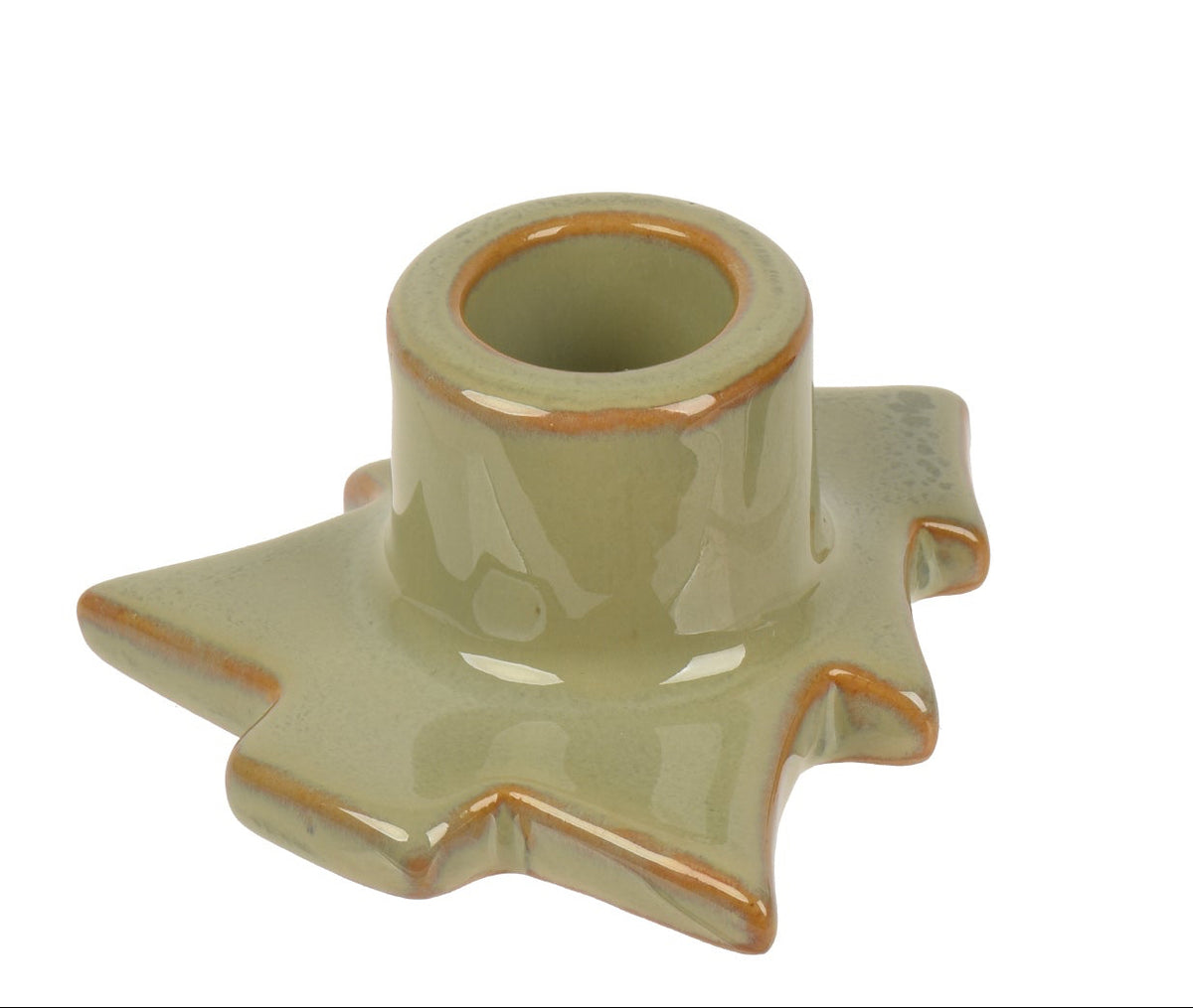 Porcelain Reaction Glazed Candle Stick Holder 8.8cm