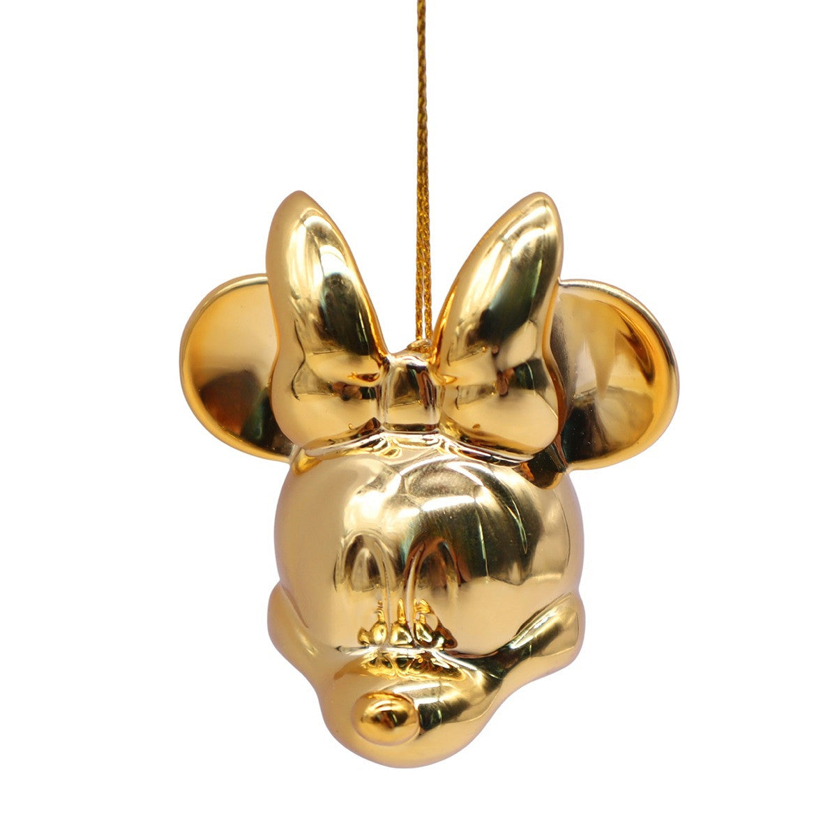 Disney Minnie Mouse Head Golden Christmas Bauble