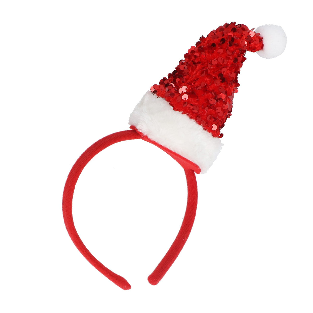 Gisela Graham - Sequin Santa Hat Headband 26cm