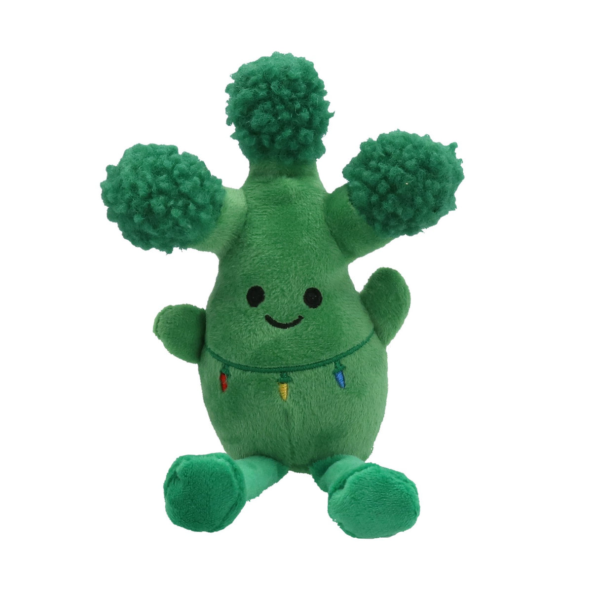 Gisela Graham - Happy Christmas Broccoli Plush Soft Toy - 21cm