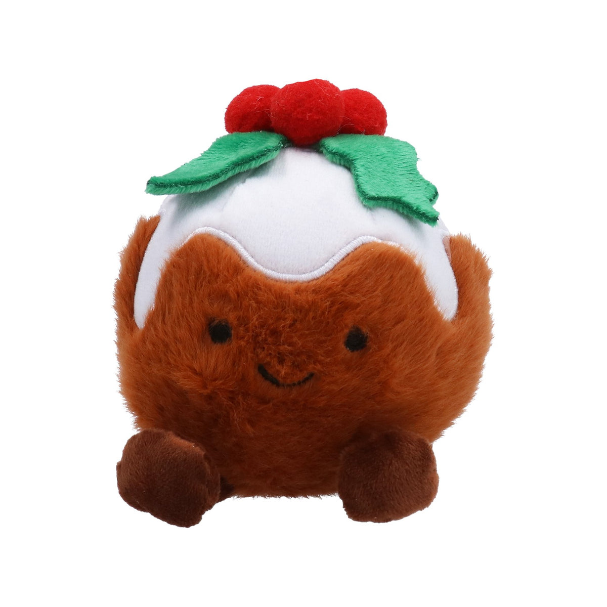 Gisela Graham - Happy Christmas Pud Plush Soft Toy - 12cm