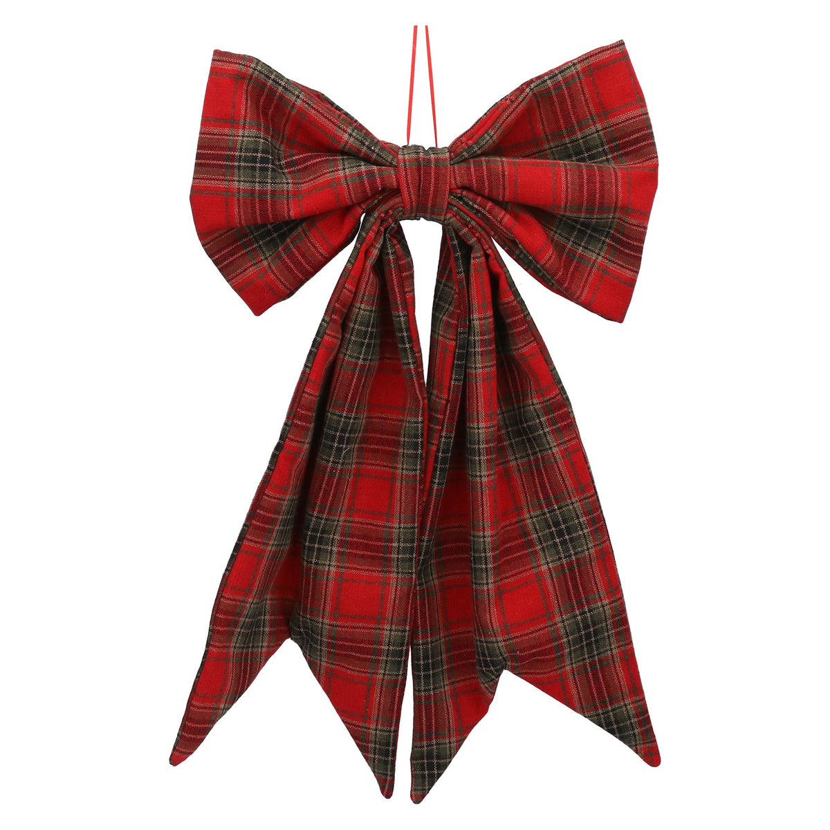 Gisela Graham - Large Tartan Fabric Bow 64cm