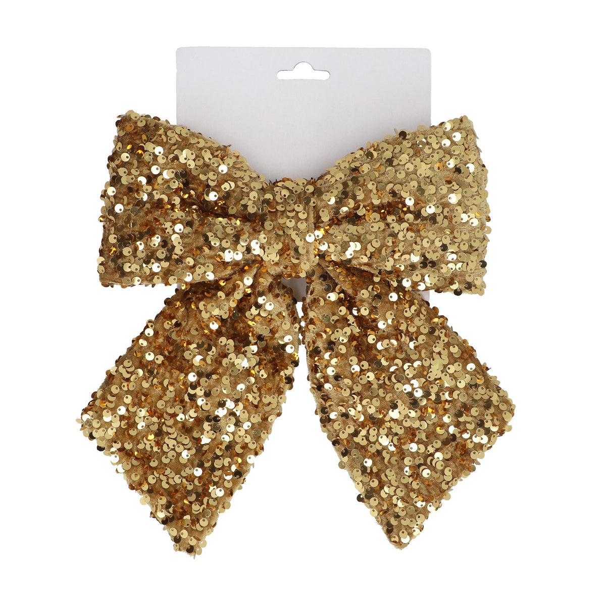 Gisela Graham - Gold Sequin Bow 28cm