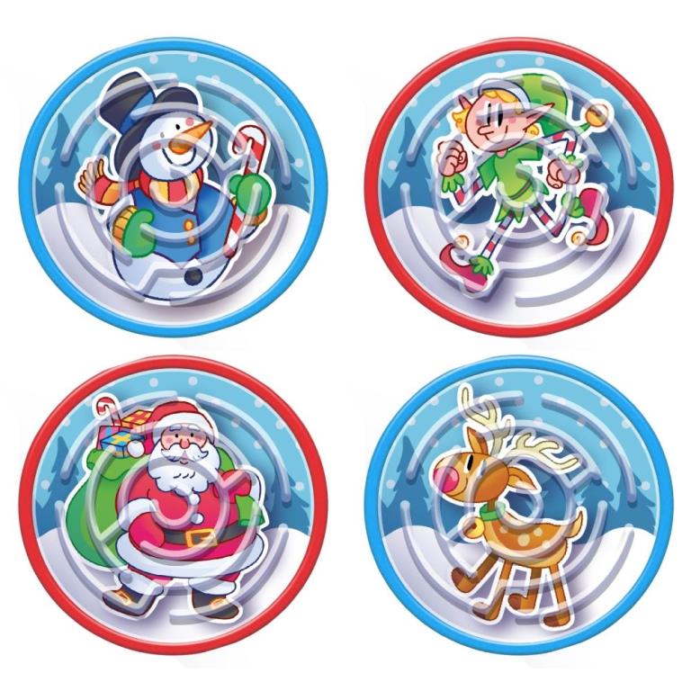 Christmas Maze Small Puzzle Toy 6cm