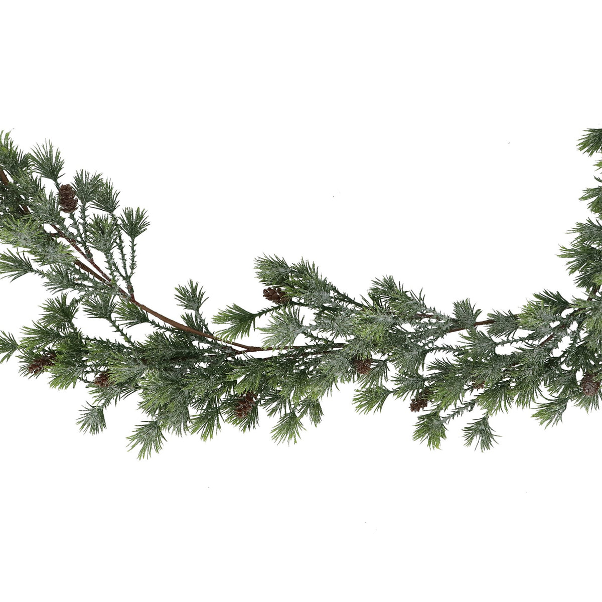 Gisela Graham Icy Fir Christmas Garland with Mini Pine Cones - 180cm