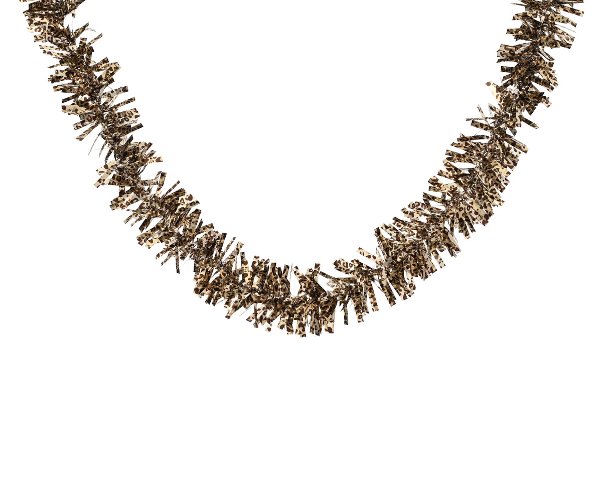 Leopard Print Shiny Tinsel 2m