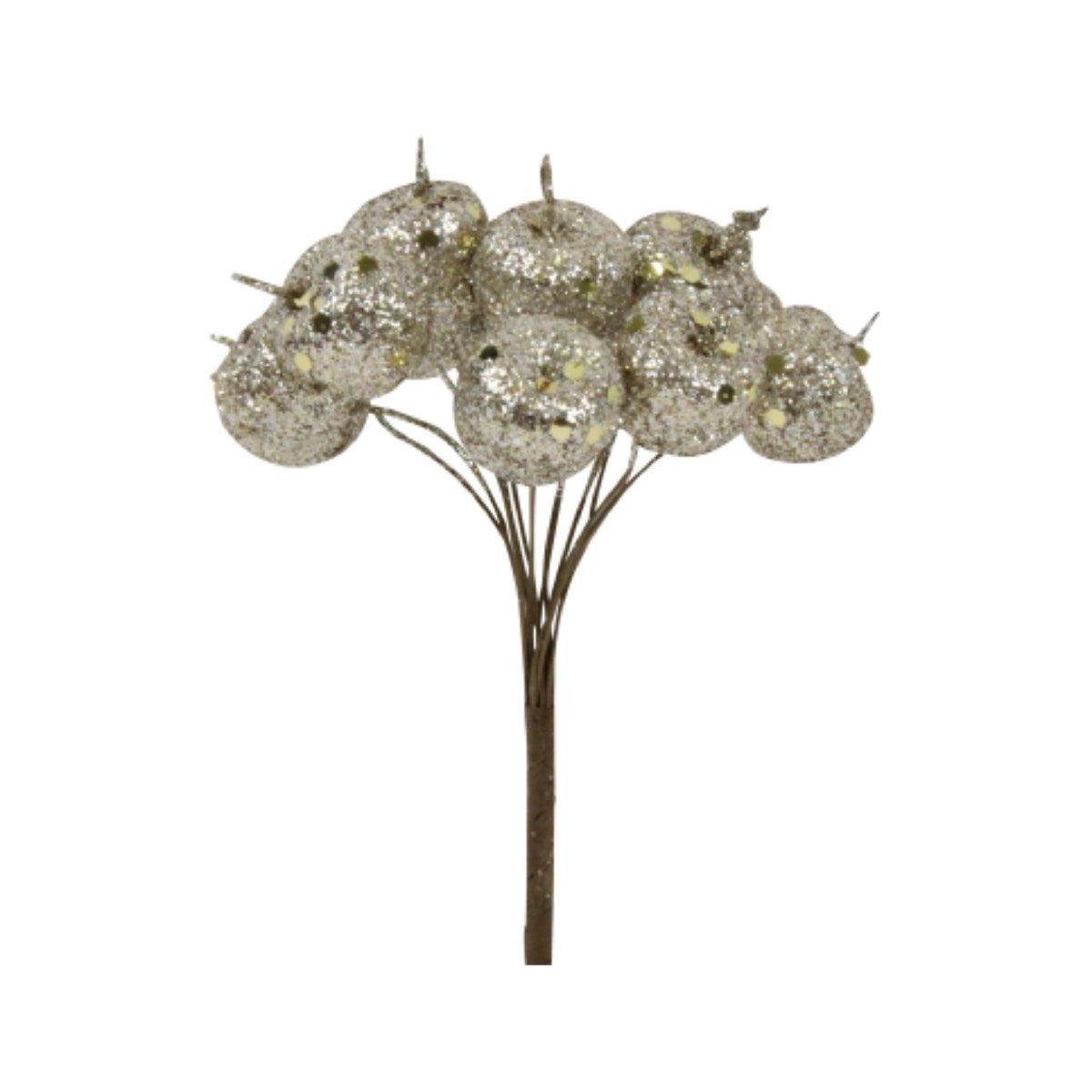Gisela Graham - Pale Gold Berry Bunch Pick - 12cm