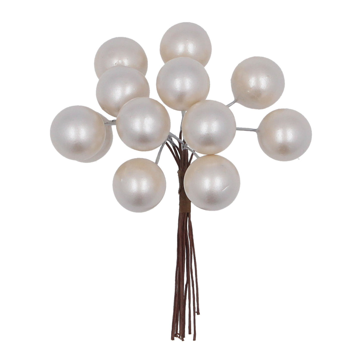 Gisela Graham Pearl Berry Bunch Pick 12cm