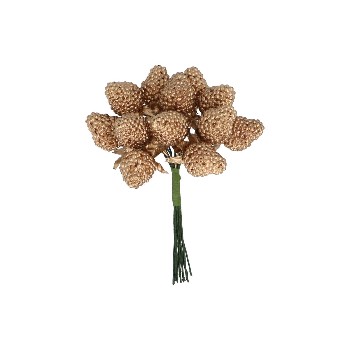 Gisela Graham Gold Raspberry Bunch Pick 11cm