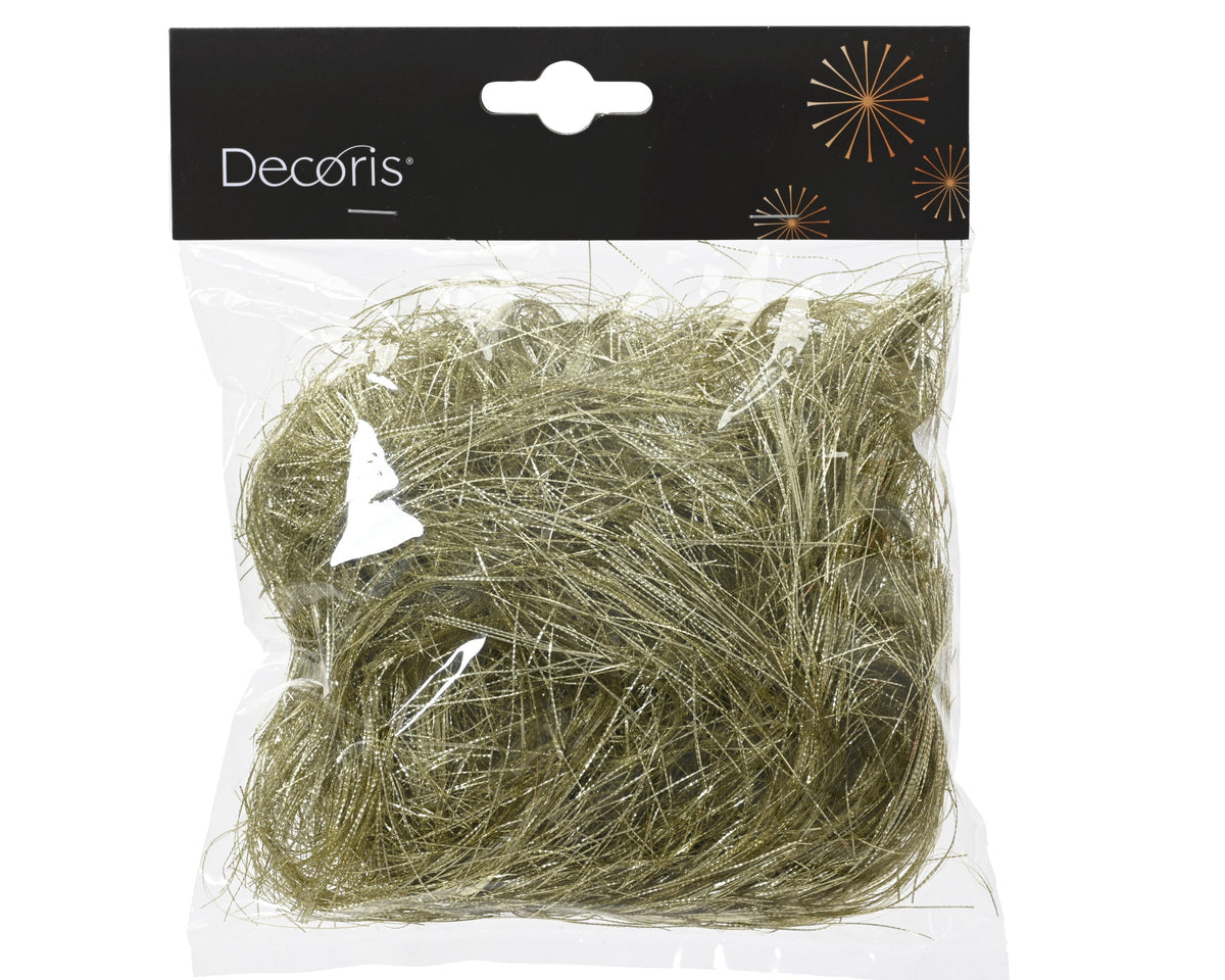 Light Gold Thin Hair Decorative Tinsel Pack