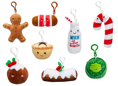 Softlings Plush Christmas Foodies Clip On Keyring - Single