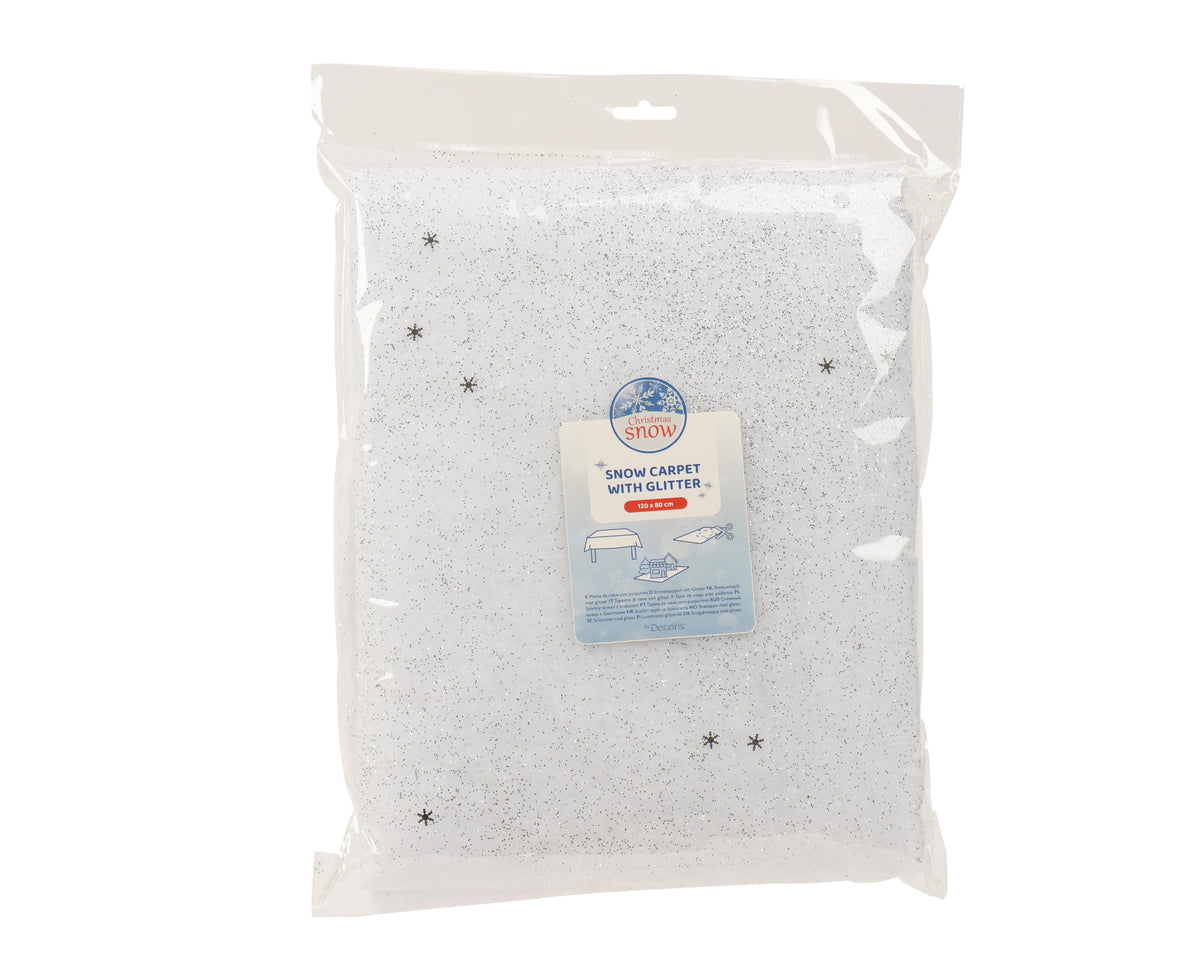Artificial Snow Carpet & Glitter 1.2m