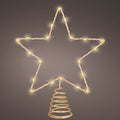 Gold Micro LED Star Silhouette Glitter Tree Topper