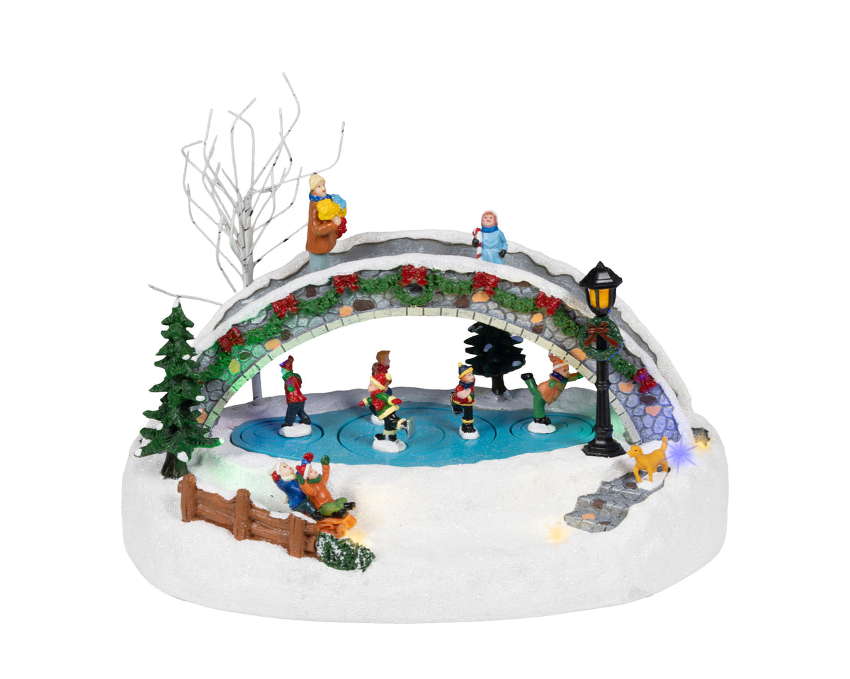 Lumineo LED Christmas Village Ice Rink Scene