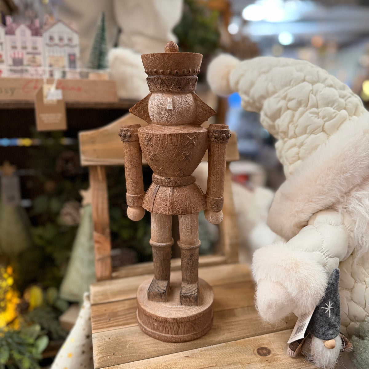 Leroy Carved Wood Effect Nutcracker Ornament