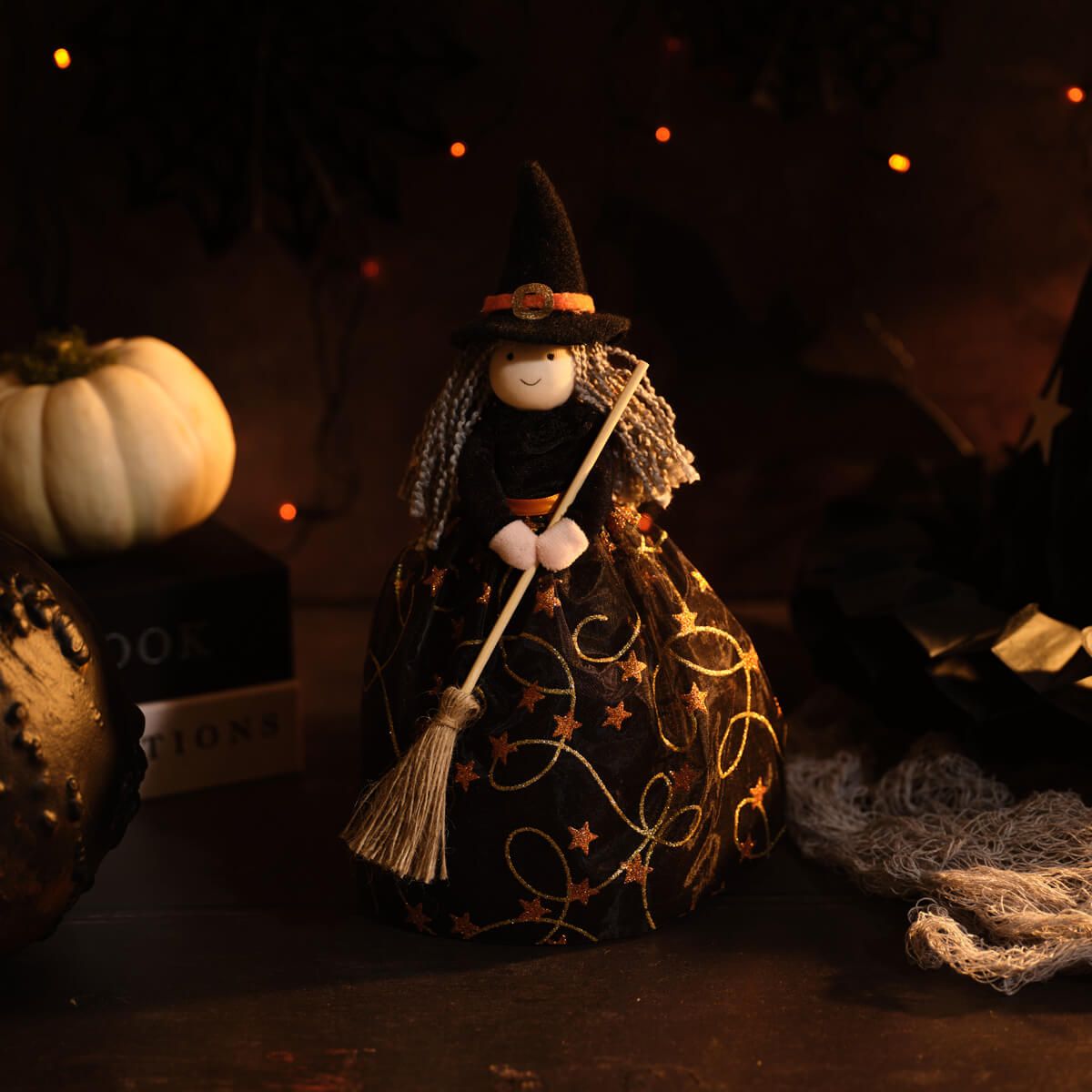 Creepy Cuties Standing Witch Decorative Ornament 28.5cm