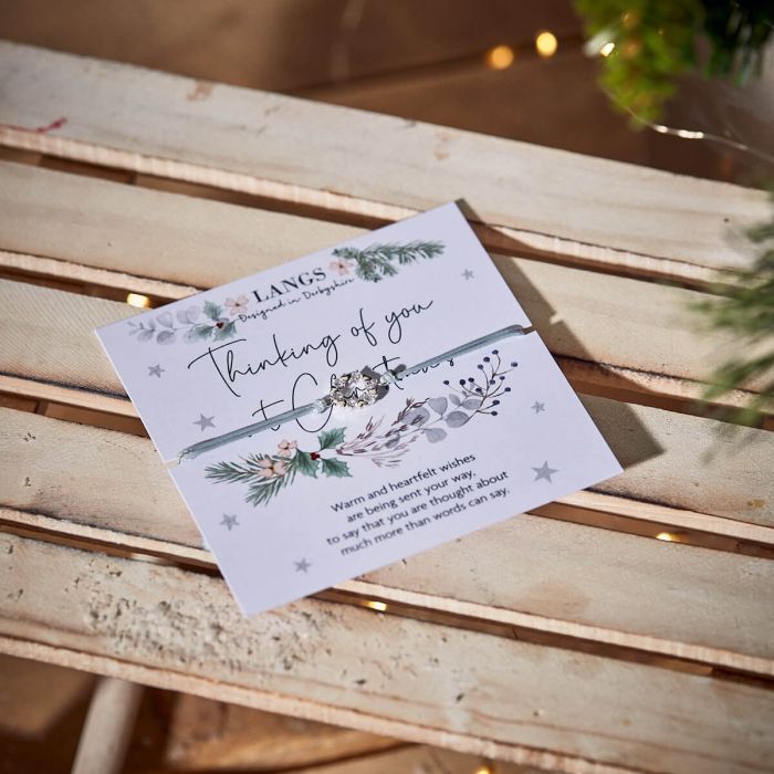 Christmas Star Bracelet On Thinking Of You Card With Envelope