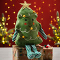Jingle And Joy Christmas Tree With Face Glitter Star Doorstop