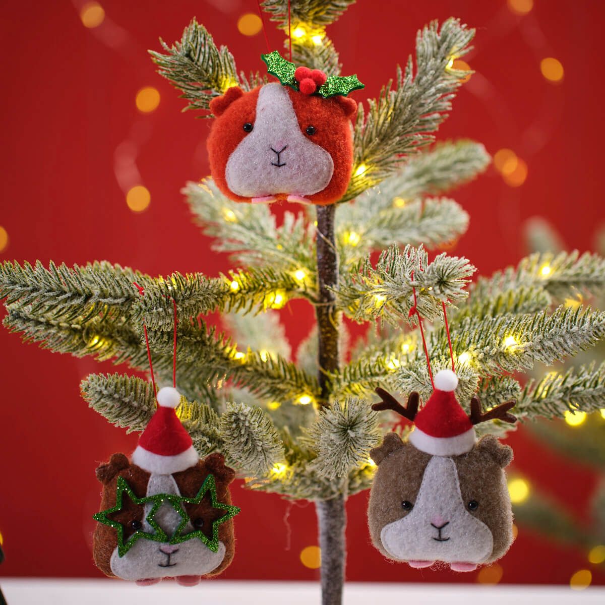 Jingle And Joy Fabric Hanging Guinea Pig
