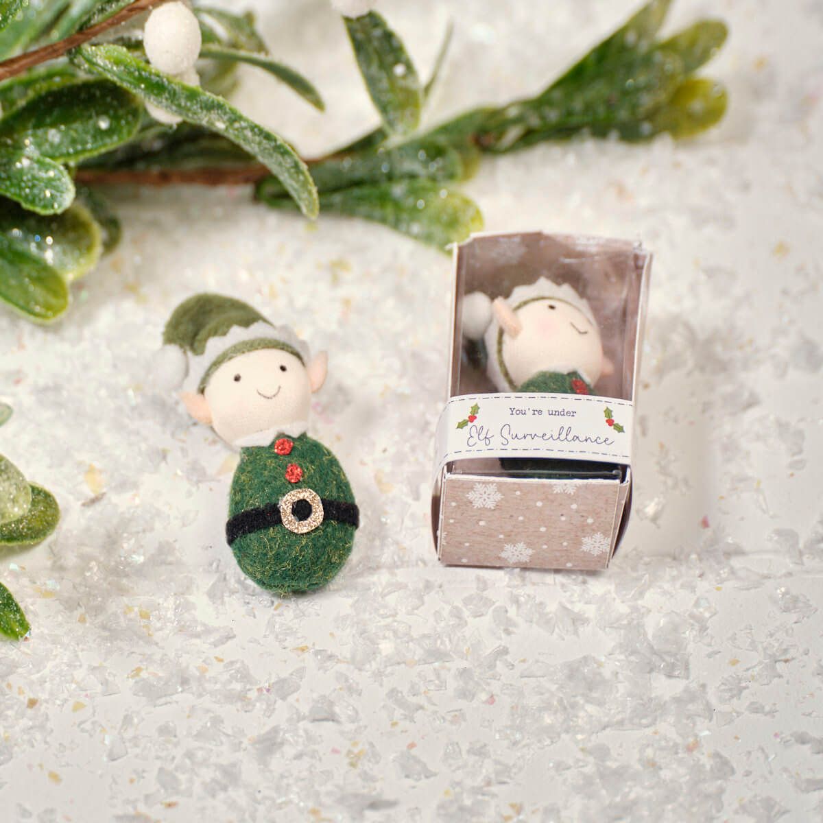 Christmas Tiny World Fabric Elf Boxed Keepsake