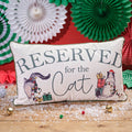 Furry And Festive Reserved For The Cat Velour Cushion With Zip
