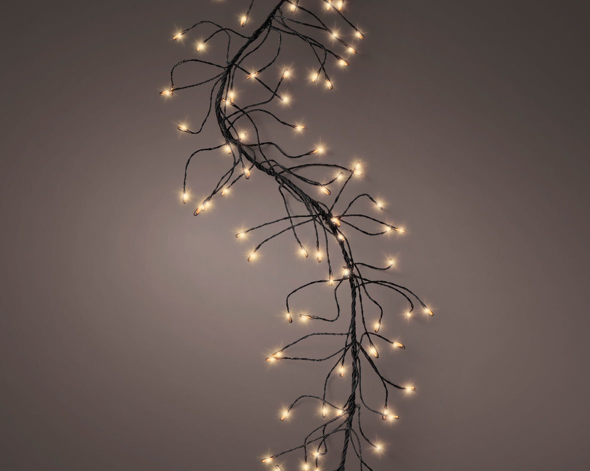 Lumineo 960 LEDs Classic Warm Micro LED Cluster Lights Twinkle Effect Outdoor Lights 6m Green Cable