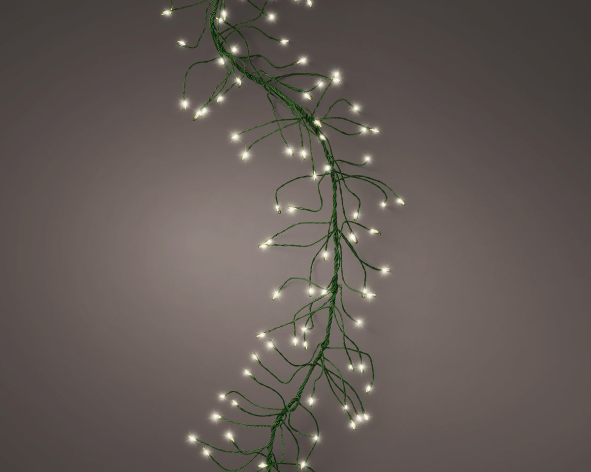 Lumineo 960 Warm White Micro LED Cluster Lights Twinkle Effect Outdoor Lights 6m Green Cable