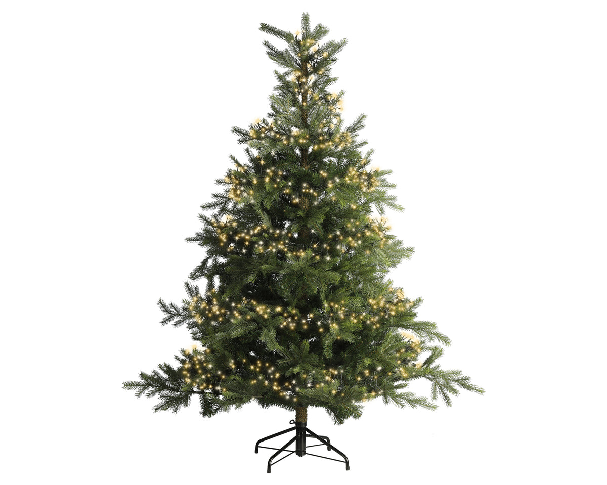 Warm White LED Cluster Lights Twinkle Effect Outdoor Lights 14m Green Cable -  1512 LEDS