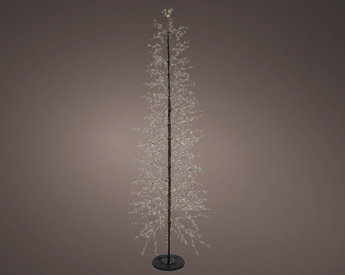 Special Offer 270cm Lumineo Tall Outdoor with 2048 Classic Warm White Micro LEDs Black Twig Tree