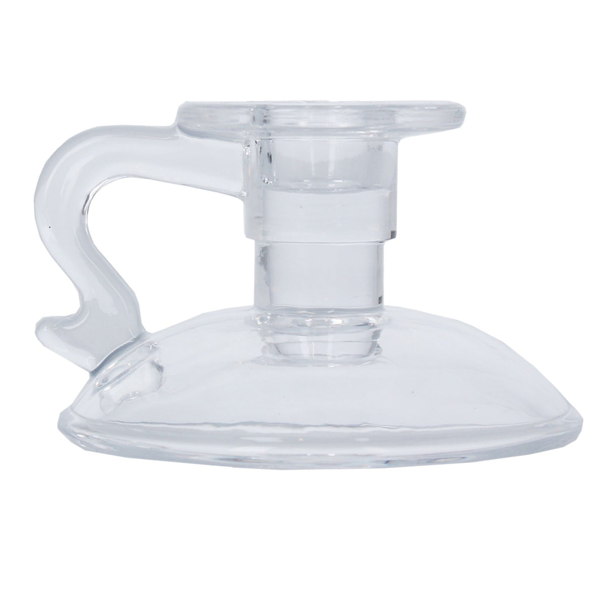Gisela Graham - Clear Willie Winkie Glass Candlestick Holder - 6cm