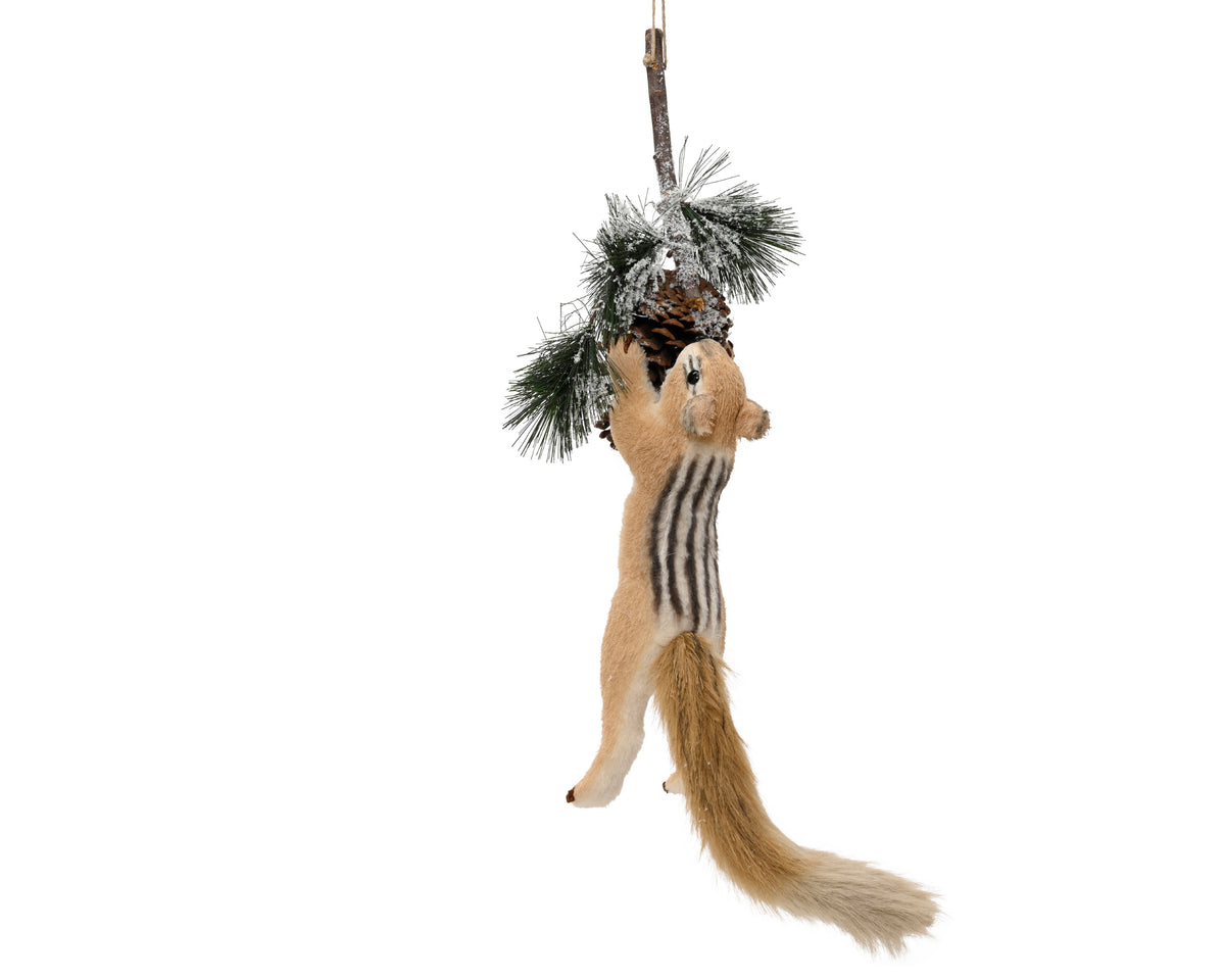 Squirrel Pinecone Hanging Decoration 75cm