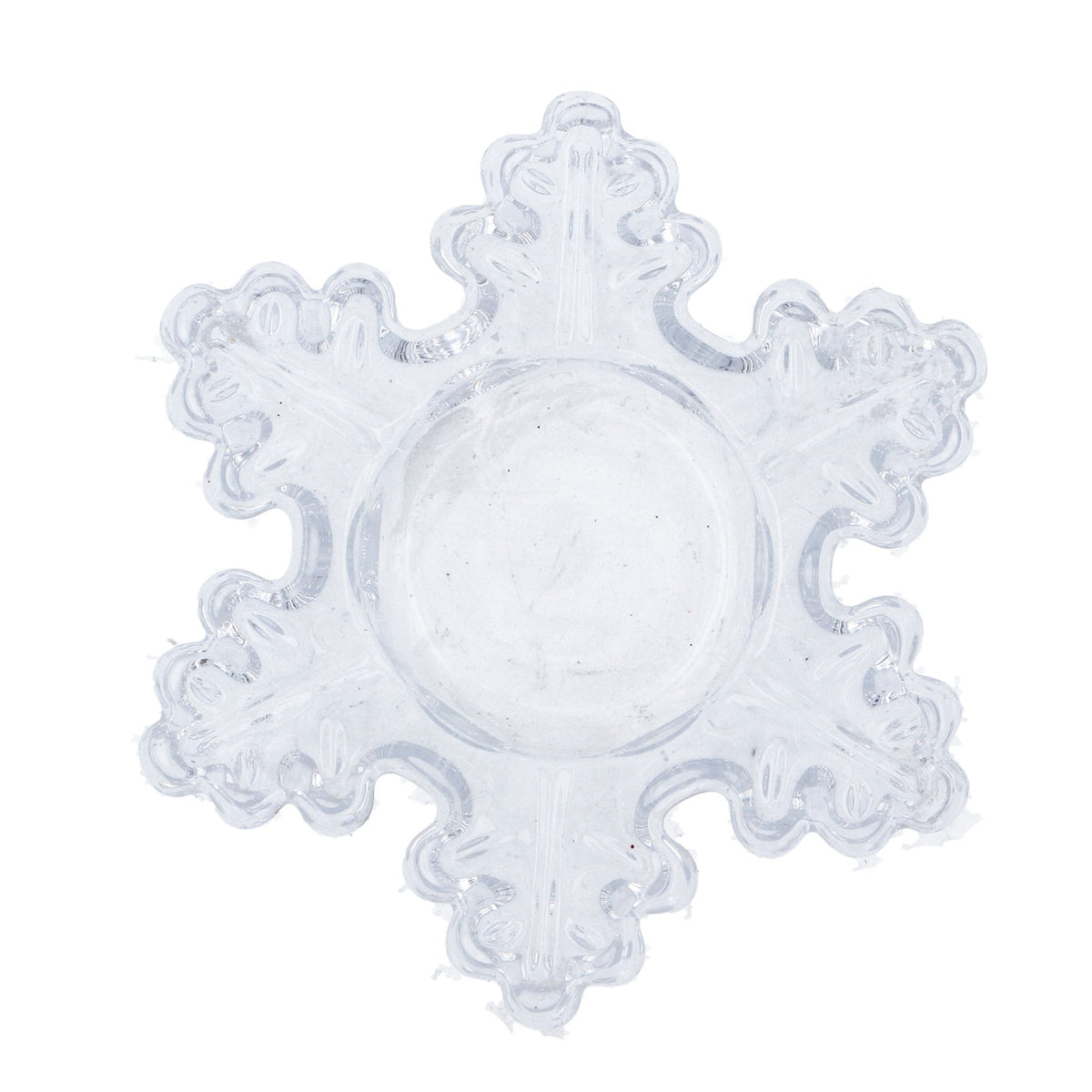 Gisela Graham Clear Snowflake Shaped Glass Nite Lite 11cm