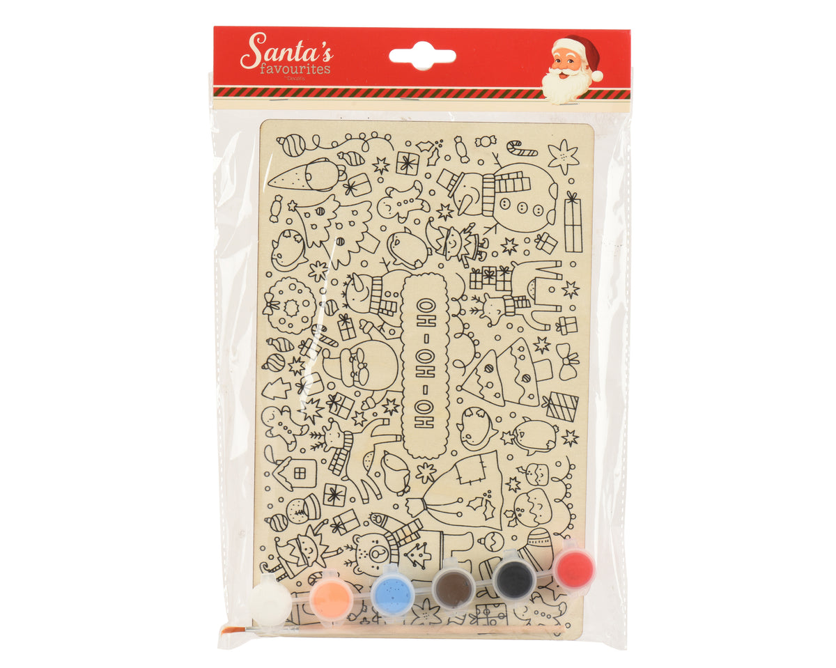 Wooden Christmas Scene Children's Paint Set 30cm
