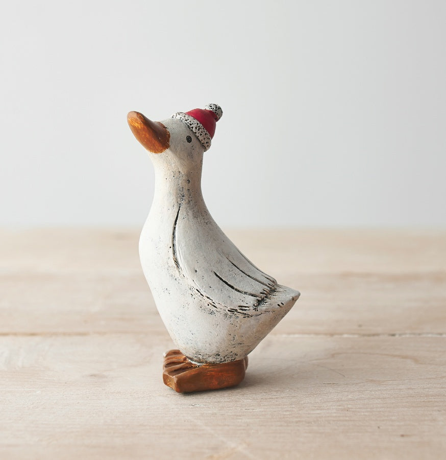 White Christmas Duck - 15cm