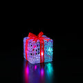 NOMA 10cm Acrylic Present with 5 RBG Colour Changing LED Lights