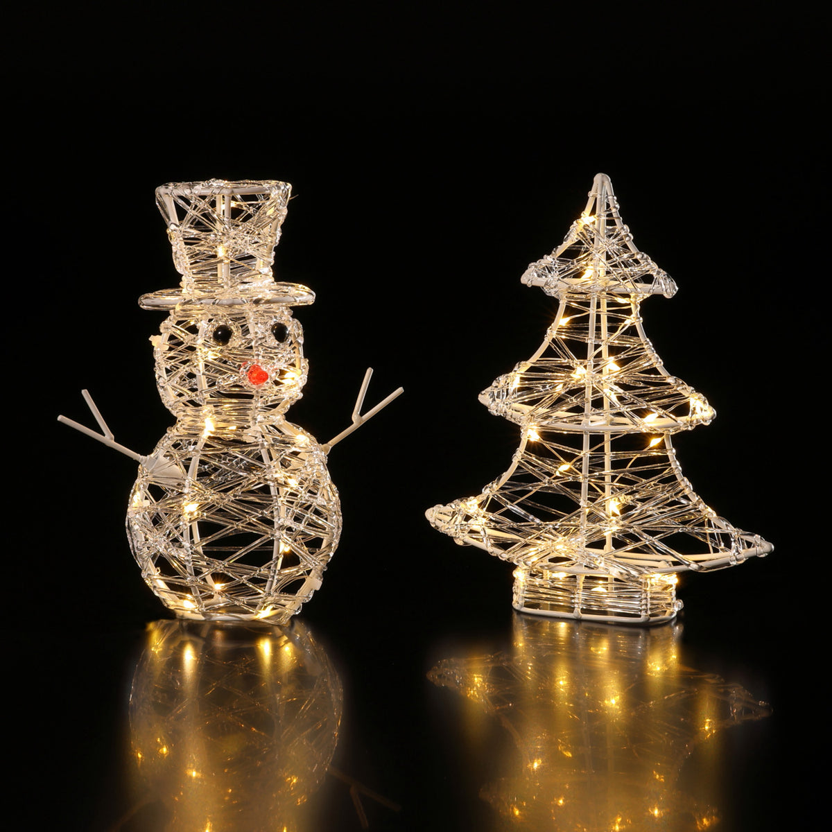 NOMA Spun Acrylic Warm White Snowman or Tree