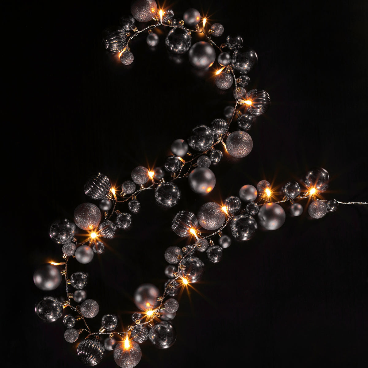 NOMA Silver Bauble Cluster Garland