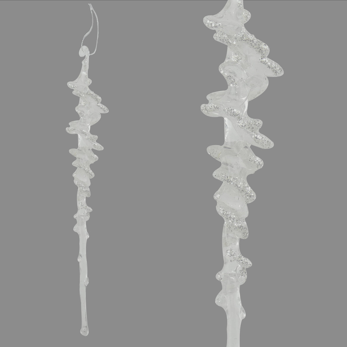 Acrylic Icicle Iridescent Clear Hanging Tree Decoration - 48cm