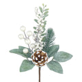 Pearl Frosted Foliage Pick - 26cm