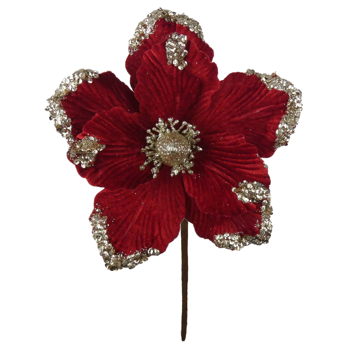 Large Red Magnolia Pick - 25cm