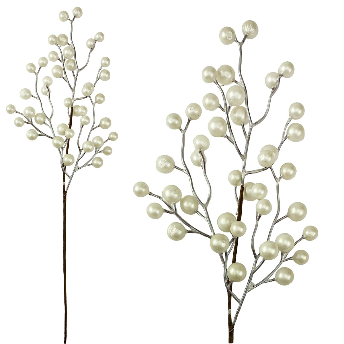 Pearl Berry Stem Branch - 50cm
